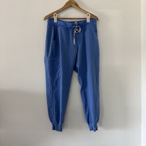 Women's FIGS Zamora Joggers Pants Bottoms Size L Blue Healthcare
